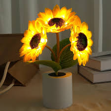 Schimmernde Sonnenblumenlampe