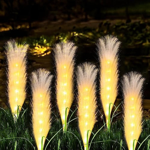 (4 pack) Fiber Reed Außenleuchte (Solar)