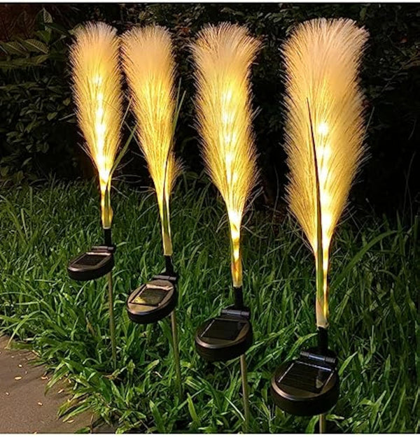 (4 pack) Fiber Reed Außenleuchte (Solar)