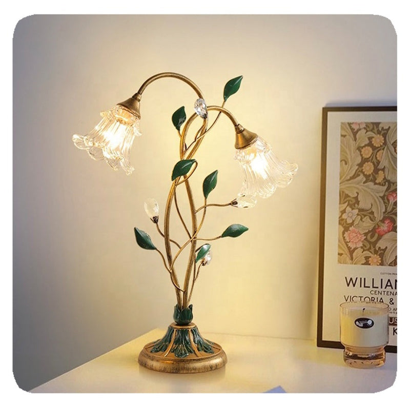 Neu Französisch Blume Tischlampe