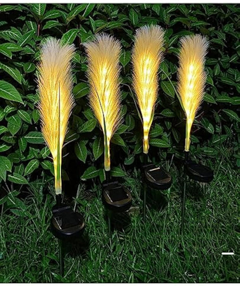 (4 pack) Fiber Reed Außenleuchte (Solar)