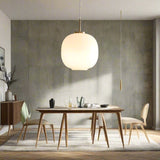 Moderne Skandinavische Opalglas-Pendelleuchte mit Radius