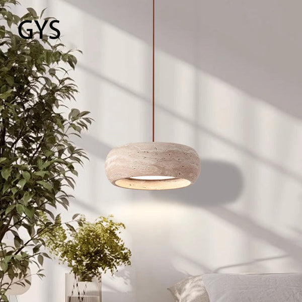 LED-Pendelleuchte aus Stein