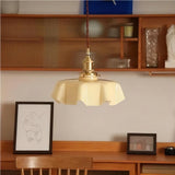 Retro Glasblume Creme Hängelampe