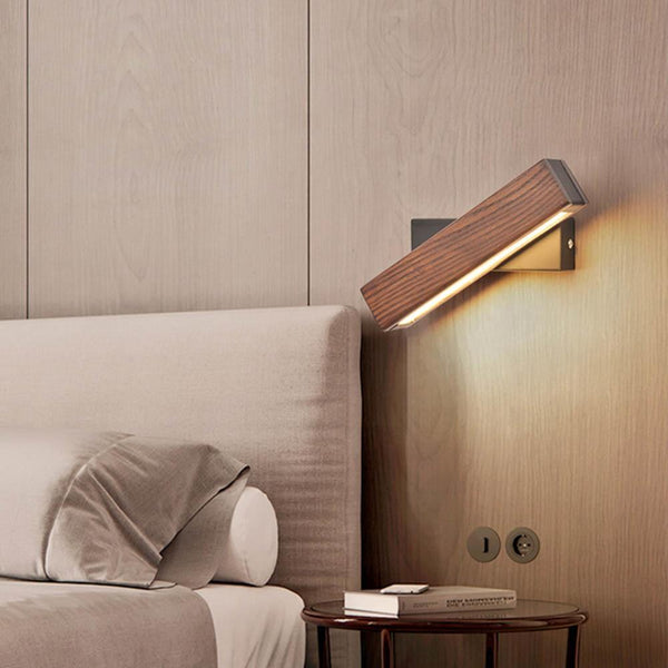 RotoWood™ - LED wandlamp van hout, draaibaar